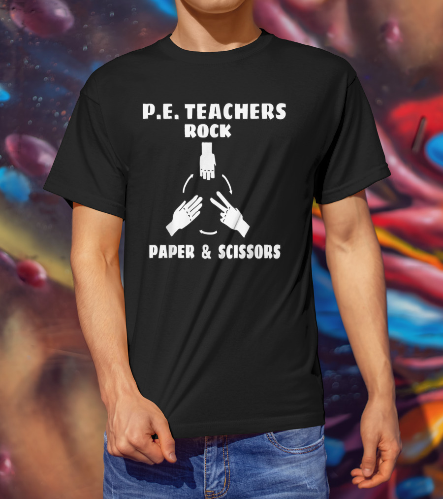 P.E. Teachers Rock Paper And Scissors T-Shirt