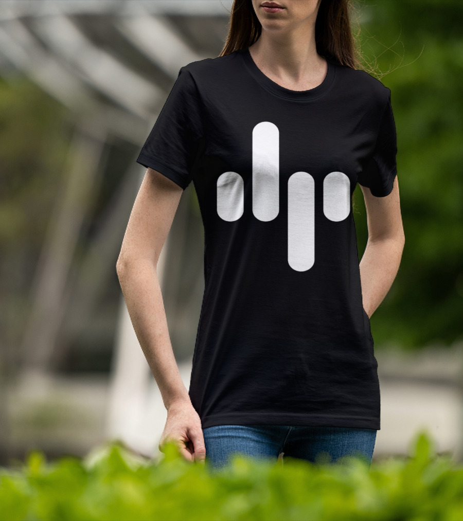 Animation Soundwave Icon White Bars T-Shirt