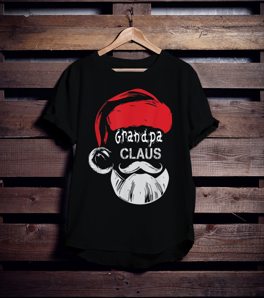 Grandpa Claus Christmas Grandpa Santa Beard Hat T-Shirt