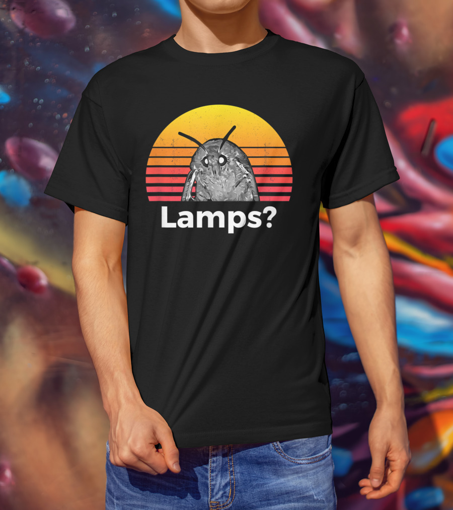 Moth Meme Lamps? Retro Sunset T-Shirt
