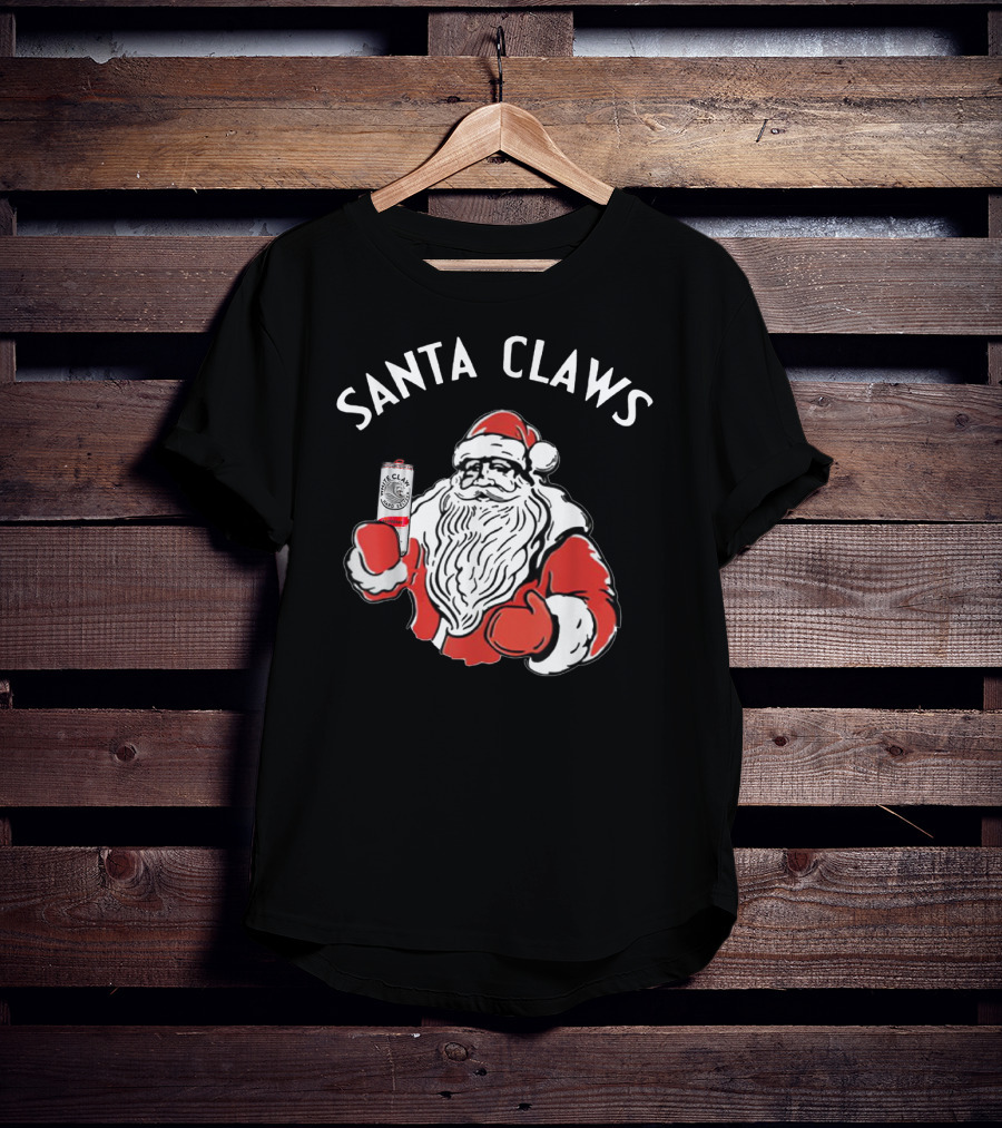 Santa Claws Christmas White Claw Santa T-Shirt