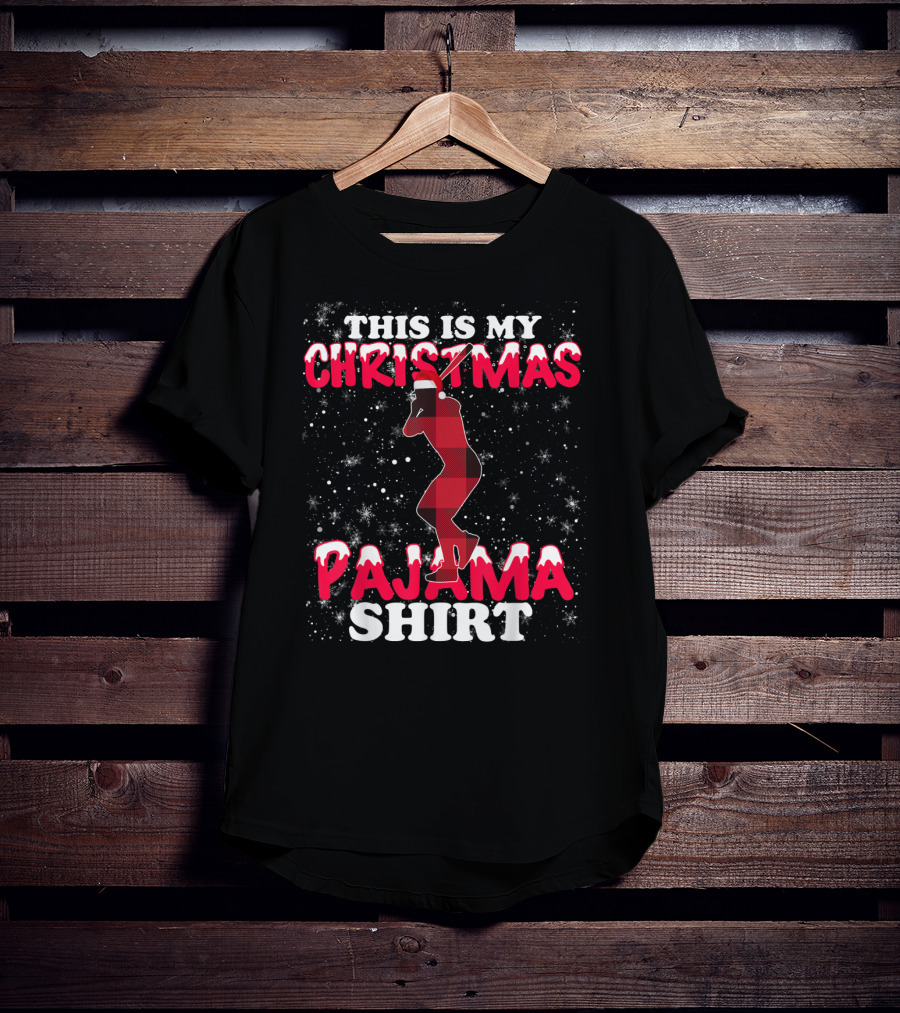 This Is My Christmas Pajama Shirt Plaid Baseball T-Shirt