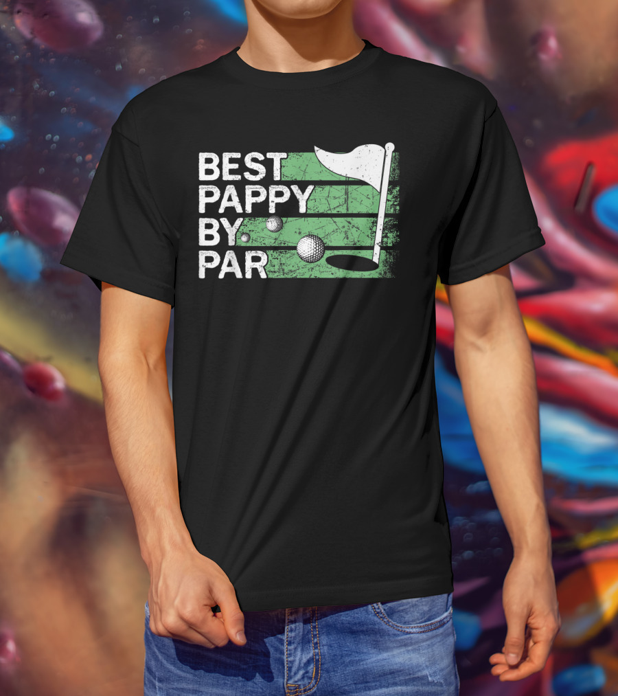 Best Pappy By Par Golf Flag And Ball T-Shirt