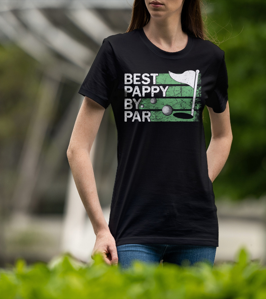 Best Pappy By Par Golf Flag And Ball T-Shirt