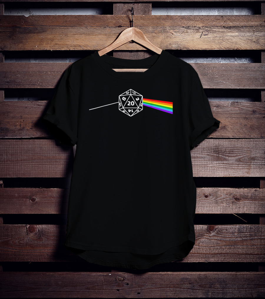Dice Prism Spectrum Board Game Nerdy Pride T-Shirt