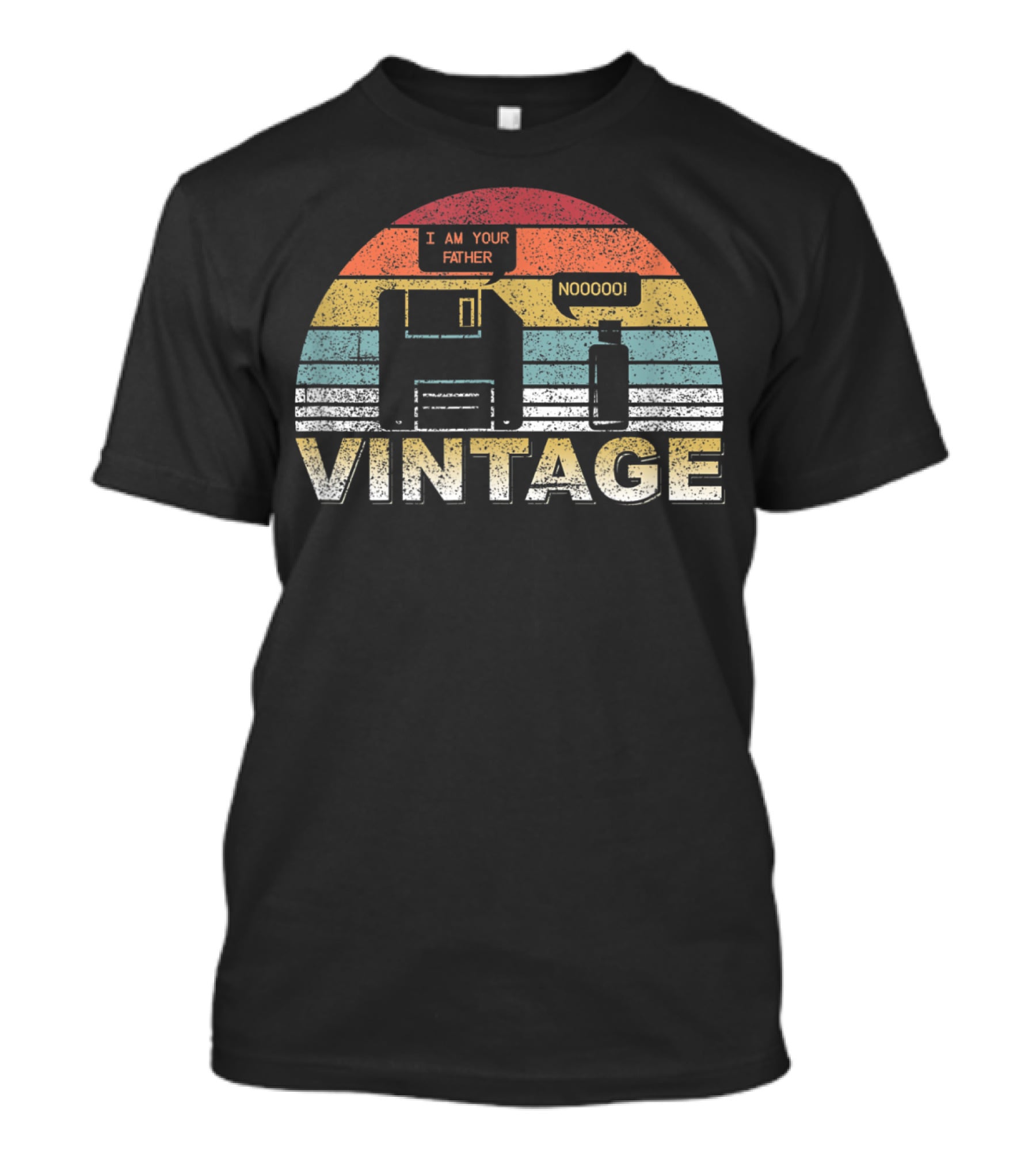 Vintage Floppy Disk I Am Your Father Nooooo Computer Geek Nerd T-Shirt