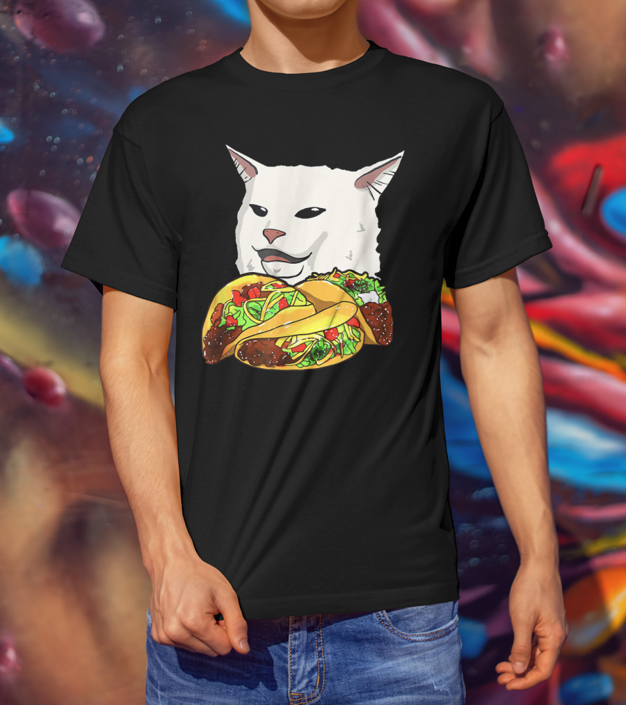 Woman Yelling At A Cat Meme Taco T-Shirt