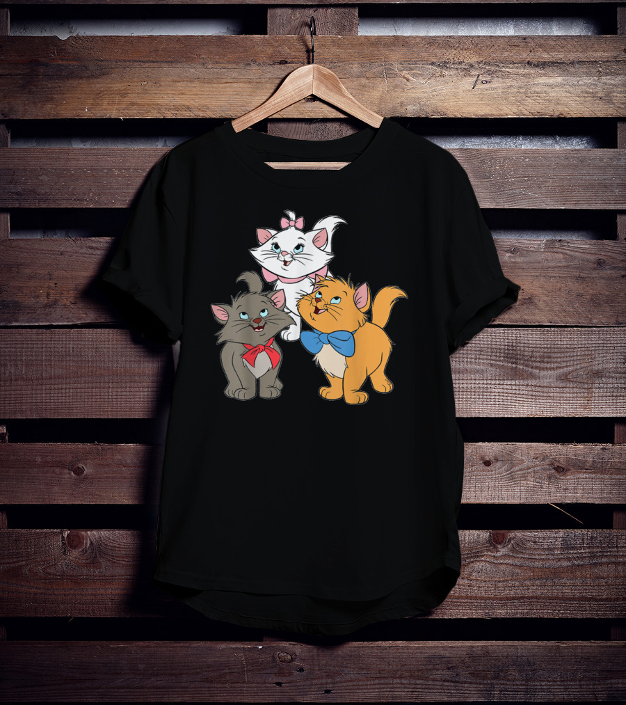 WoMarie Cartoon Aristocats Kittens Trio T-Shirt