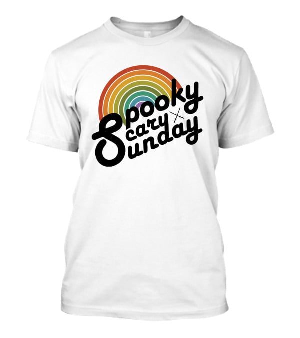 CoryxKenshin Spooky Scary Sunday Retro Rainbow T-Shirt