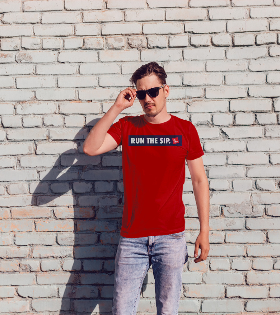 Ole Miss Run The Sip Bold Red T-Shirt