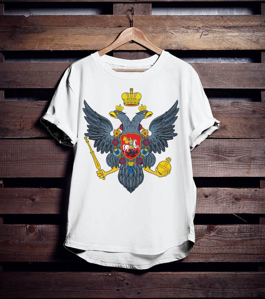 Coat Of Arms Of Russia Double-Headed Eagle Emblem T-Shirt