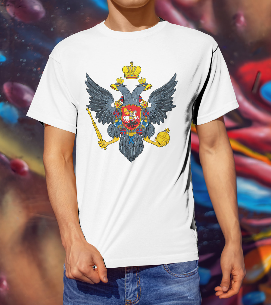 Coat Of Arms Of Russia Double-Headed Eagle Emblem T-Shirt