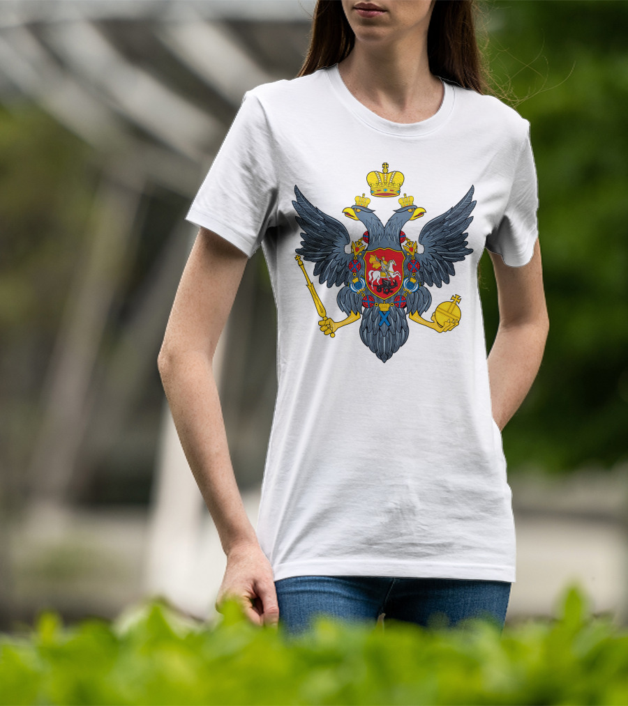 Coat Of Arms Of Russia Double-Headed Eagle Emblem T-Shirt