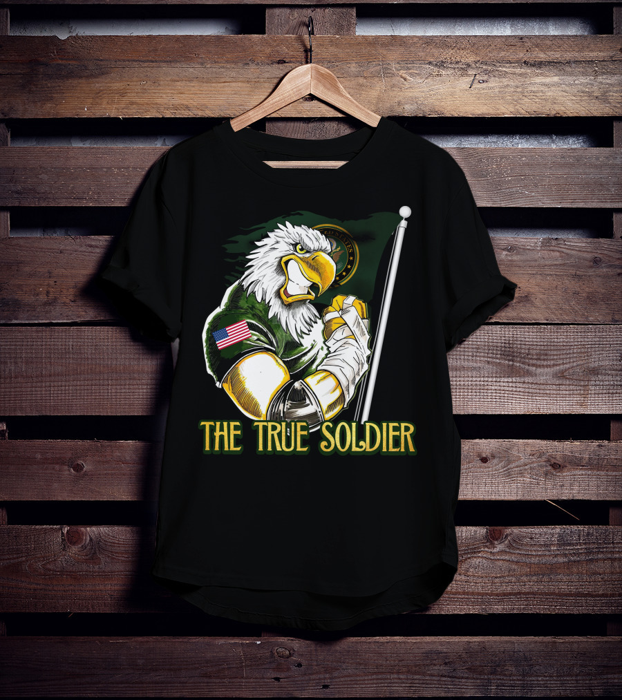 The True Soldier United States Eagle Flag Patch T-Shirt