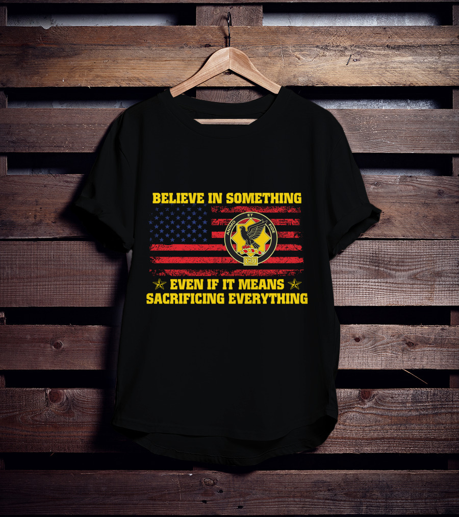 Believe In Something Even If It Means Sacrificing Everything United States Flag Rino Et Ide Stars And Eagle T-Shirt