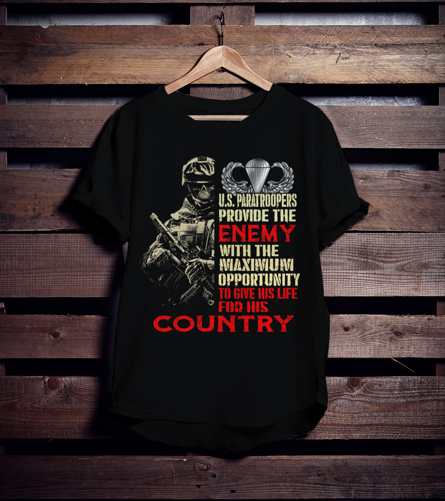 U.s. Paratroopers Enemy Opportunity Country T-Shirt