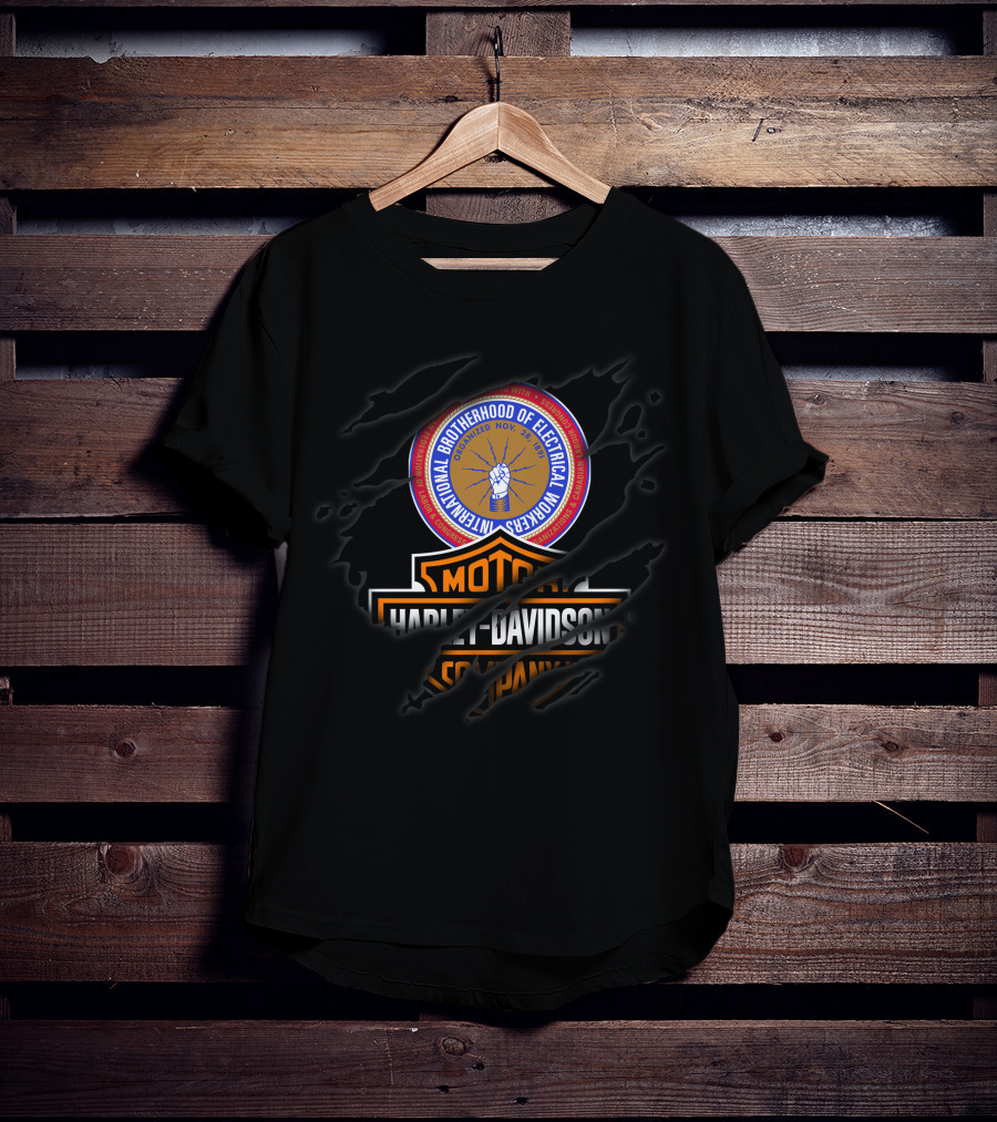 International Brotherhood Of Electrical Workers Harley Davidson Motor Cycles Company T-Shirt