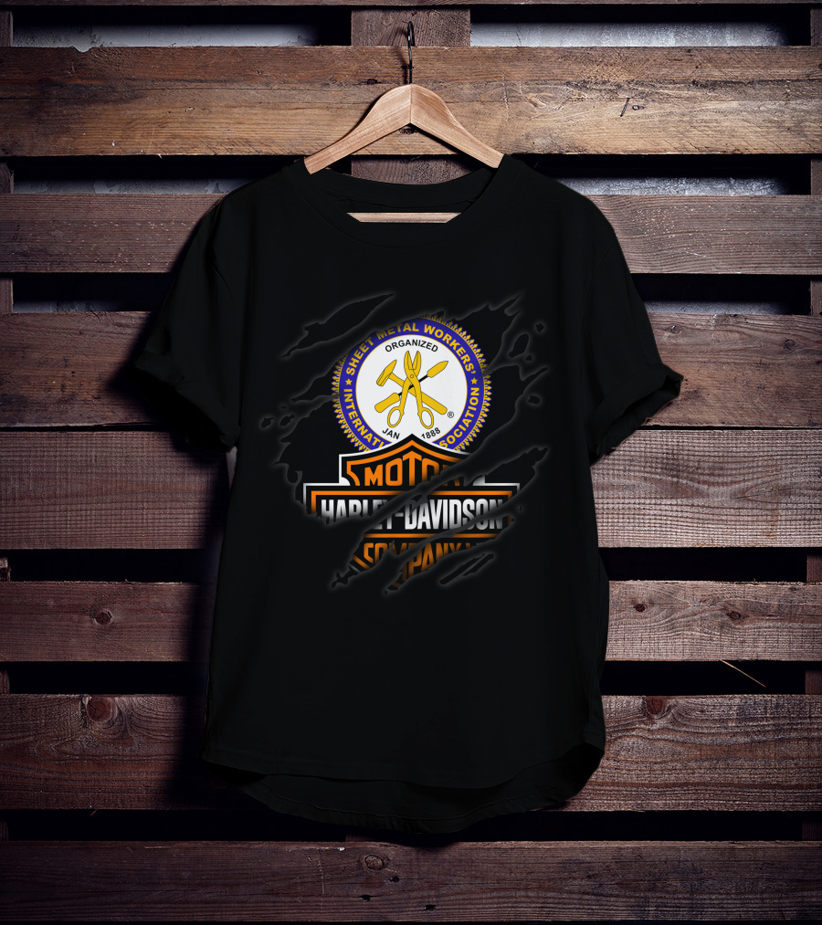 Harley Davidson Company Sheet Metal Workers International Association T-Shirt