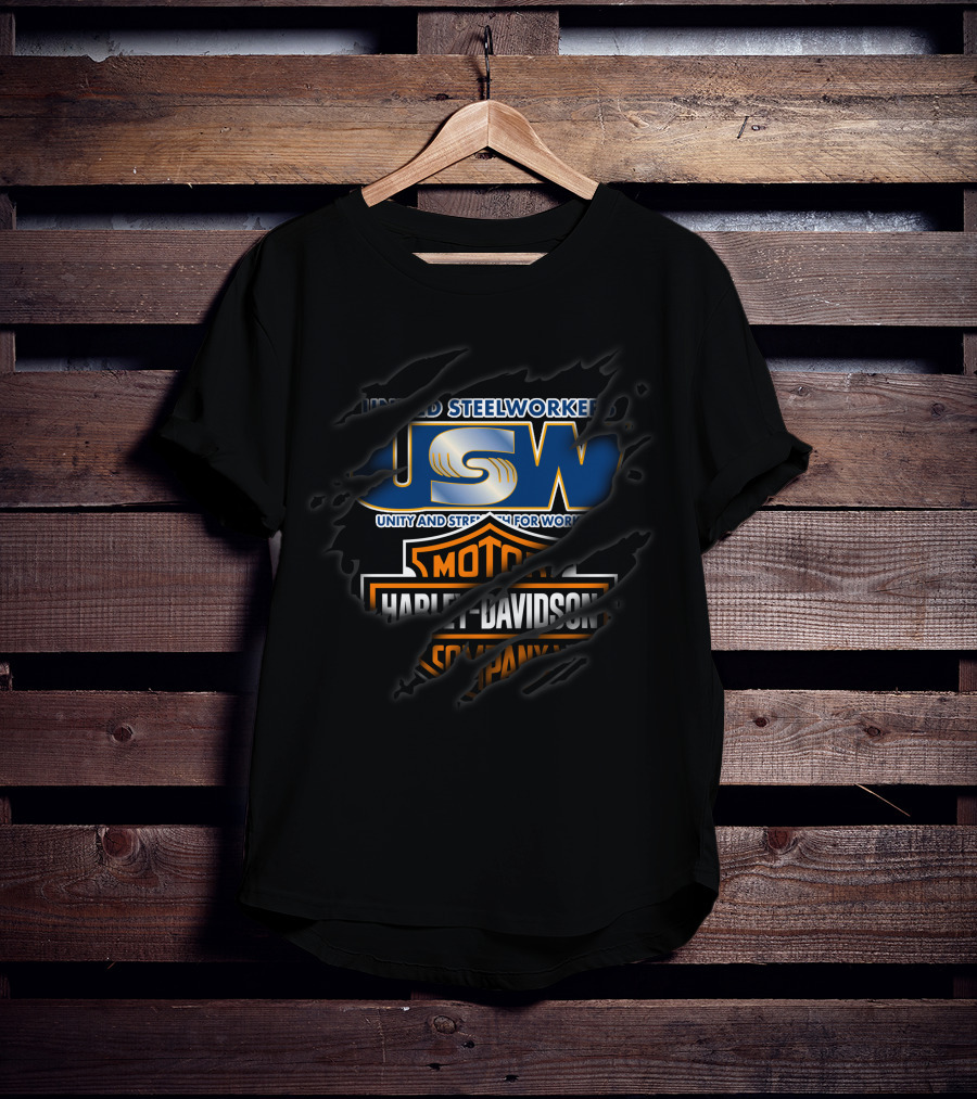 Usw Unity And Strength For Workers Harley Davidson Motor Company T-Shirt