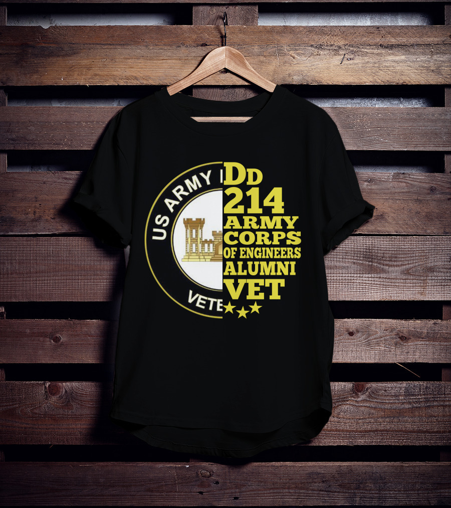 Dd 214 Army Corps Of Engineers Alumni Vet Us Army Veteran T-Shirt