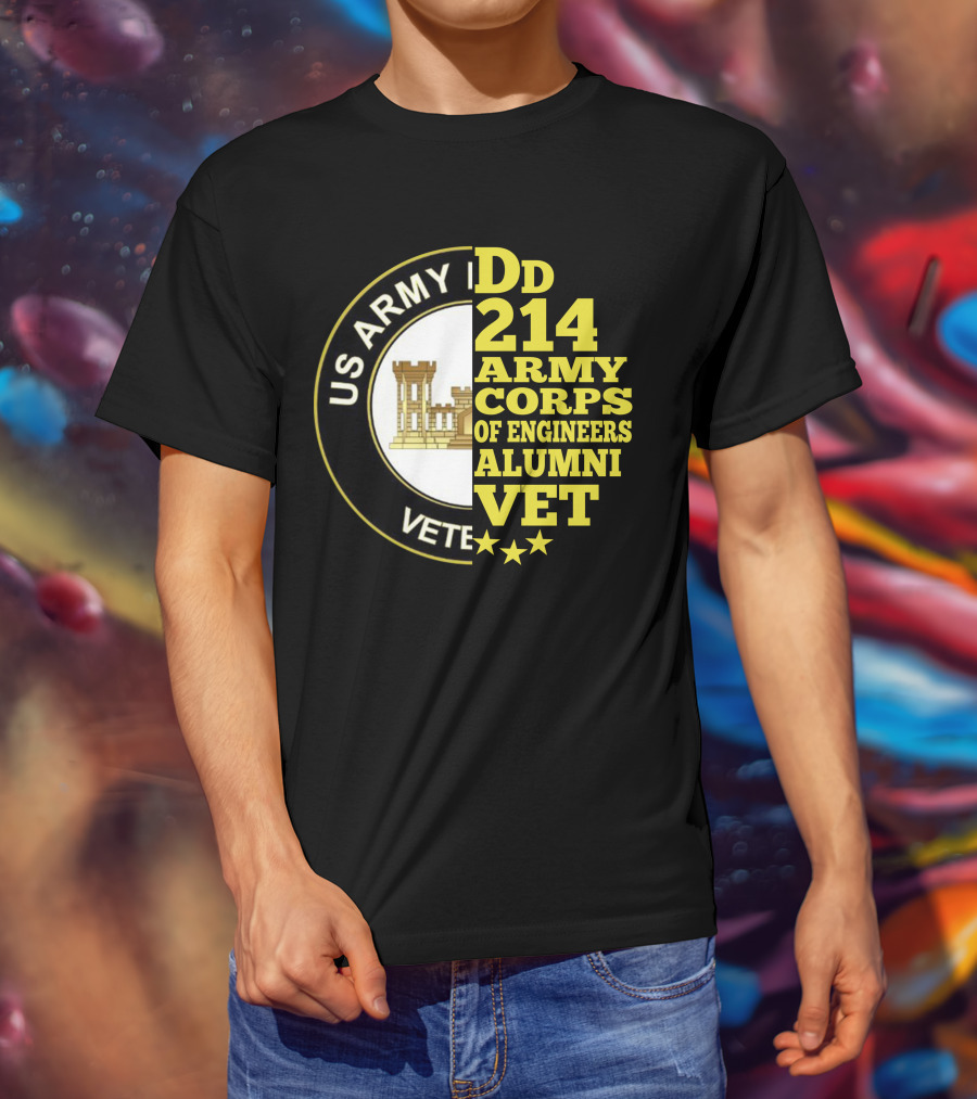 Dd 214 Army Corps Of Engineers Alumni Vet Us Army Veteran T-Shirt