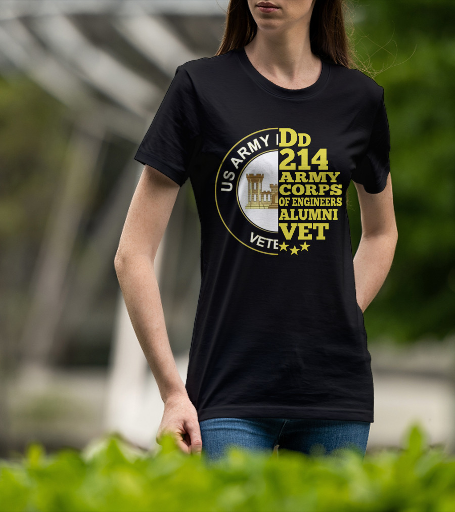 Dd 214 Army Corps Of Engineers Alumni Vet Us Army Veteran T-Shirt