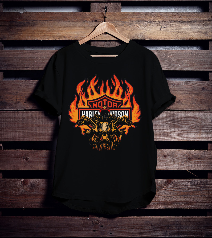 Harley Davidson Motor Flames T-Shirt