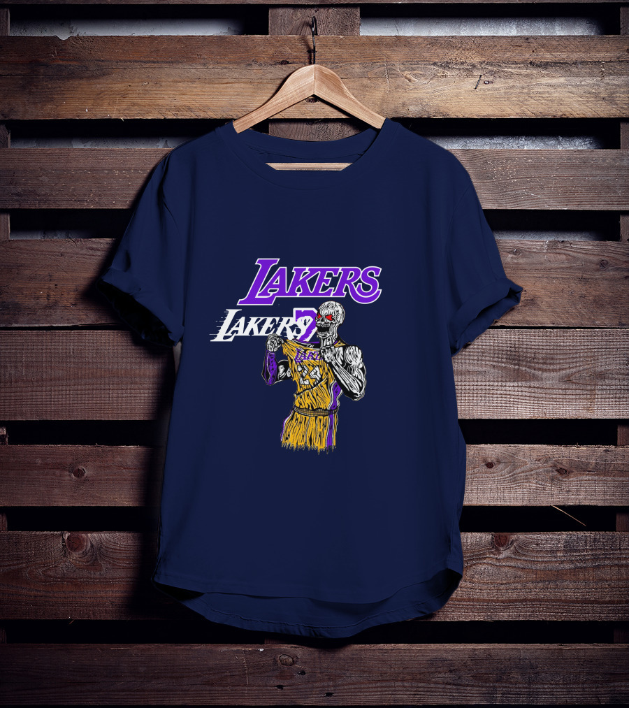 Warren Lotas Lakers Skeleton Basketball Player L7 T-Shirt