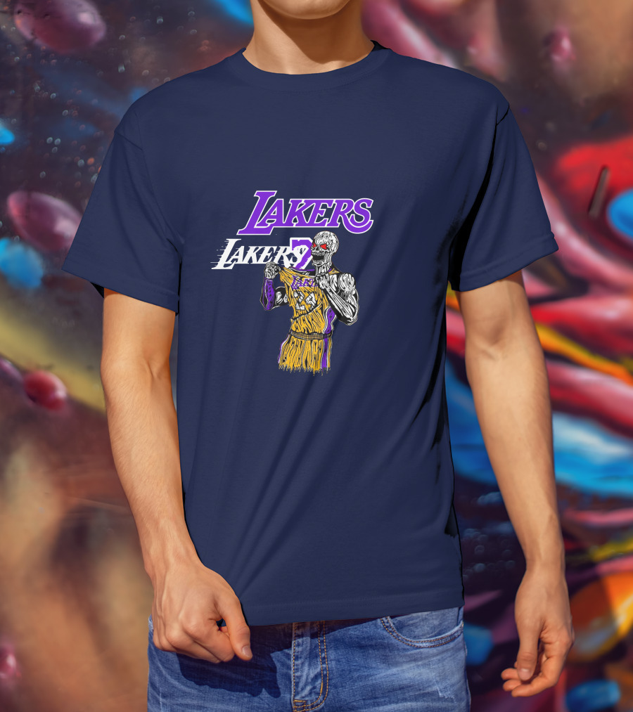 Warren Lotas Lakers Skeleton Basketball Player L7 T-Shirt