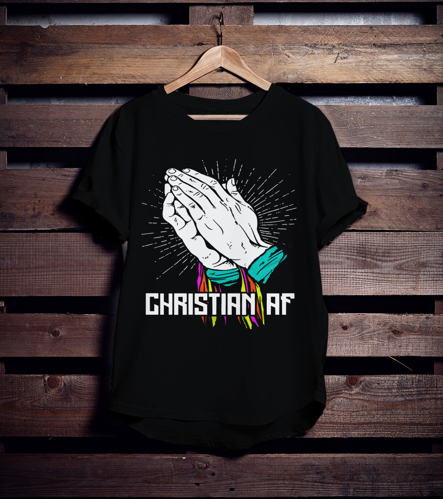 Bray Wyatt Responds Christian AF Praying Hands Với ánh Sáng Tỏa Sáng T-Shirt