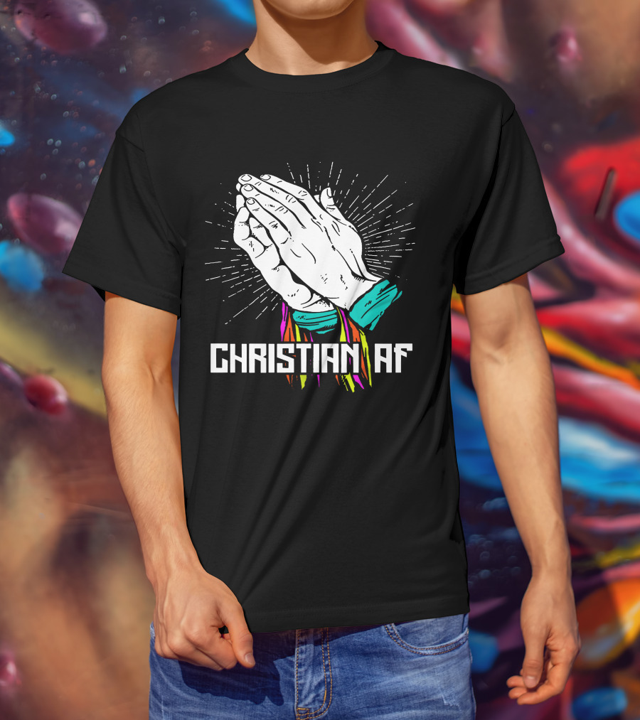 Bray Wyatt Responds Christian AF Praying Hands Với ánh Sáng Tỏa Sáng T-Shirt