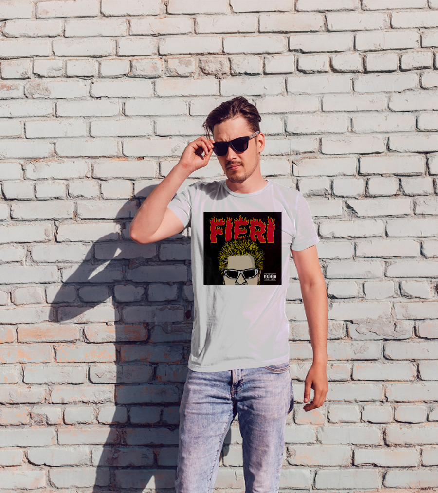 Fieri Flavortown Guyfieristore Merch Retro Flames Sunglasses T-Shirt