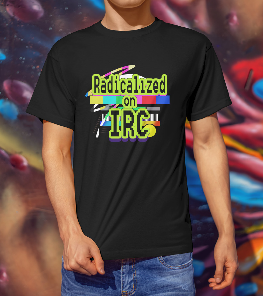 Radicalized On IRC Bright Geometric Abstract T-Shirt