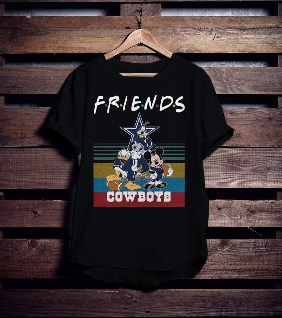 Friends Mickey Donald Goofy Cowboys Football Team T-Shirt