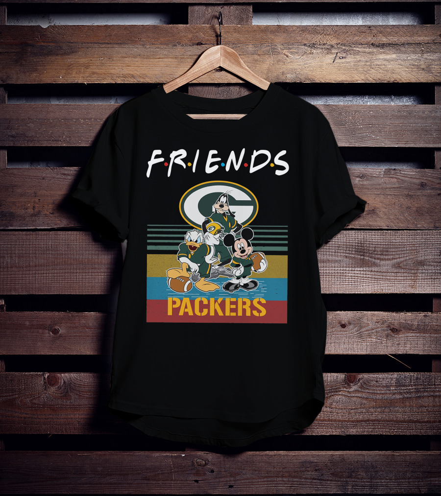 Friends Packers Disney Characters Green Bay Football T-Shirt