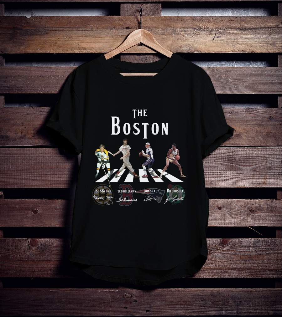 The Boston Bobby Orr Ted Williams Tom Brady Bill Russell Abbey Road T-Shirt