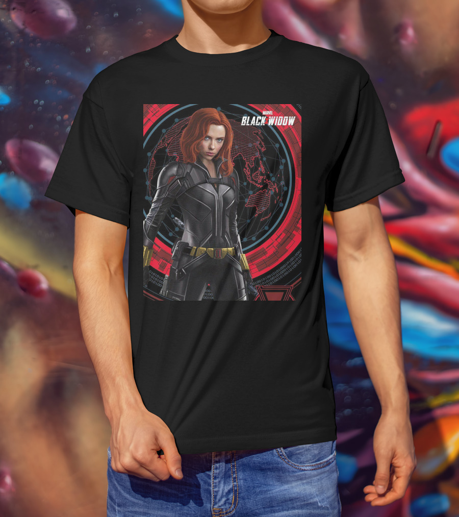 Marvel Black Widow Natasha Romanoff Avengers Iconic Suit T-Shirt