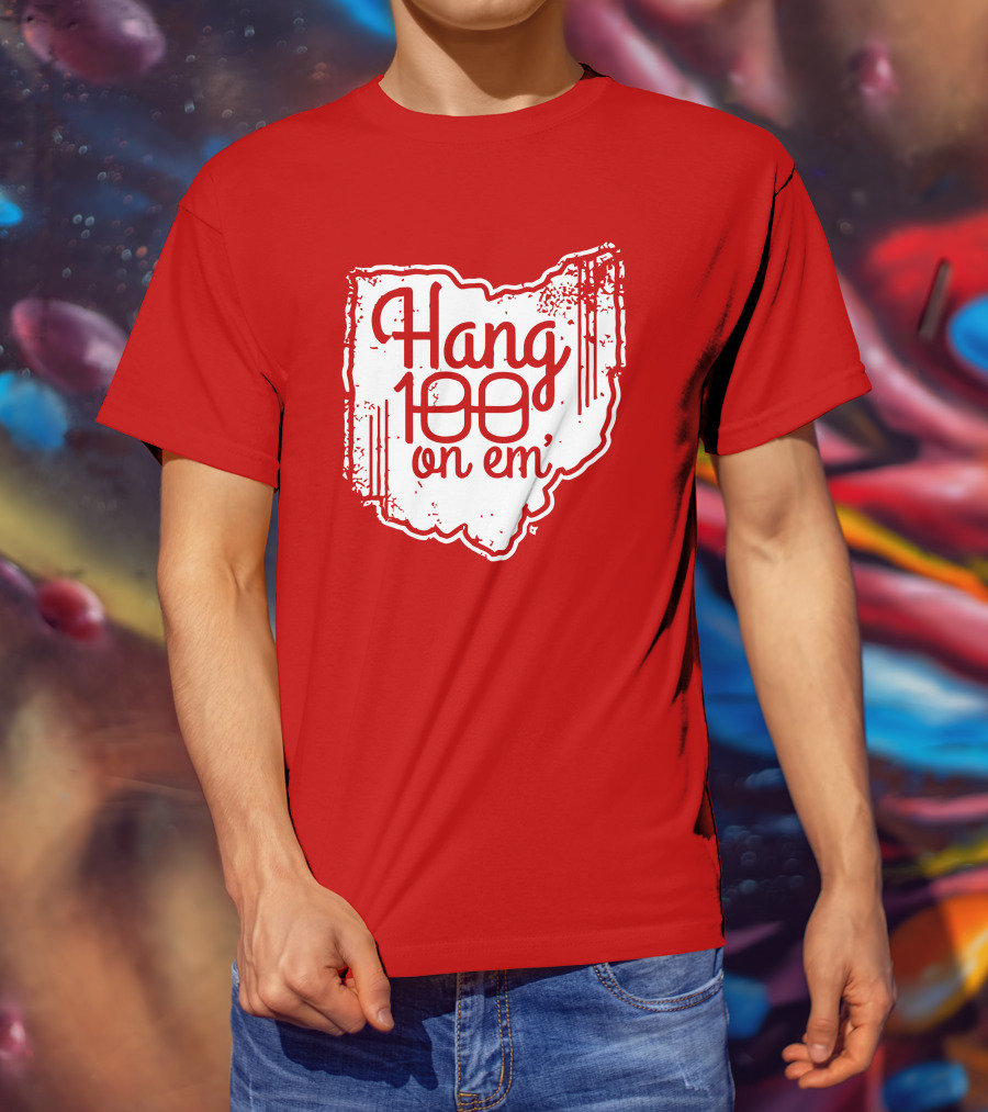 Hang 100 On Em Ohio Outline T-Shirt
