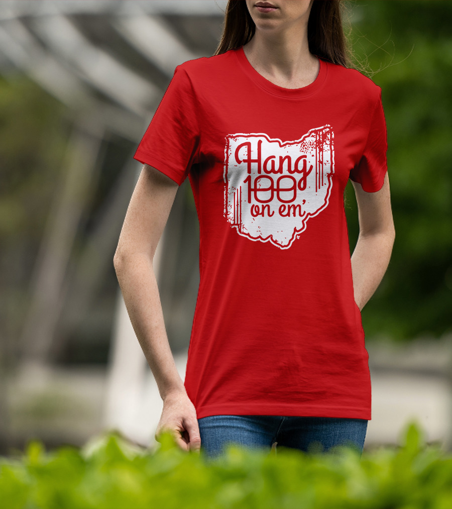 Hang 100 On Em Ohio Outline T-Shirt