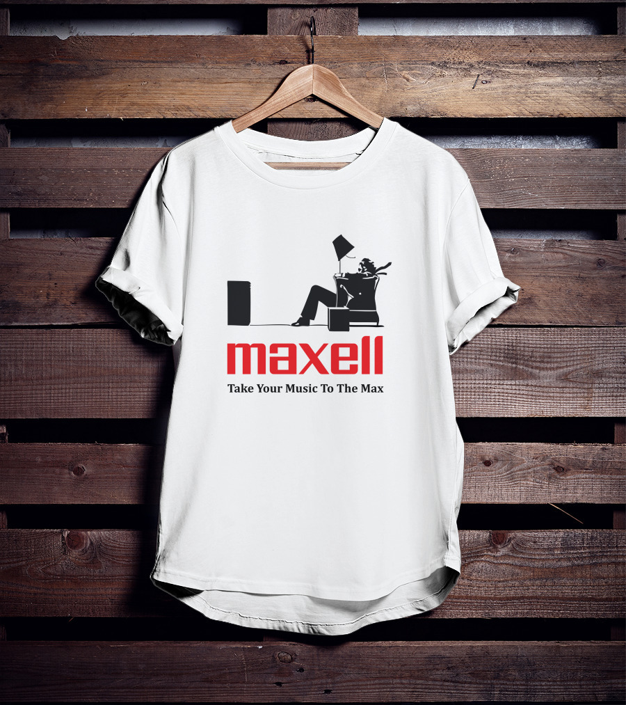 Maxell Take Your Music To The Max Journal Standard Drop Nostalgic T-Shirt