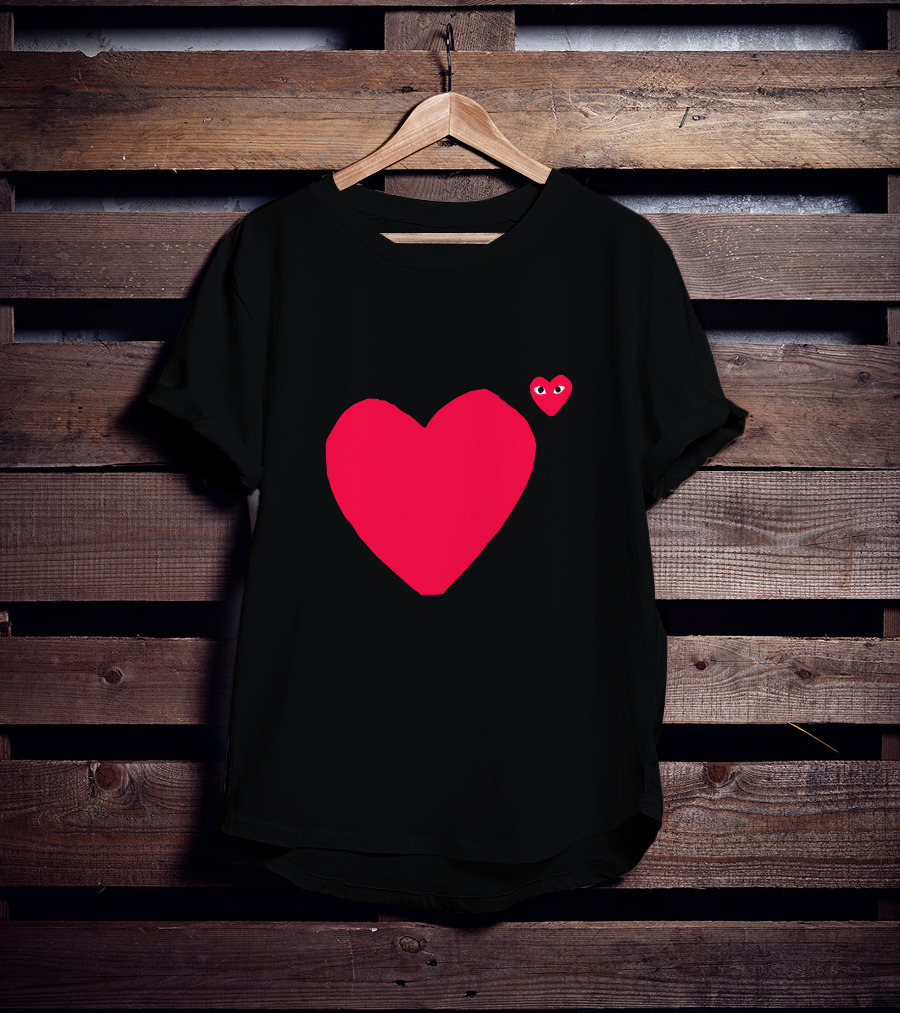 Comme Des Garçons Play Red Heart Icon Eyes T-Shirt