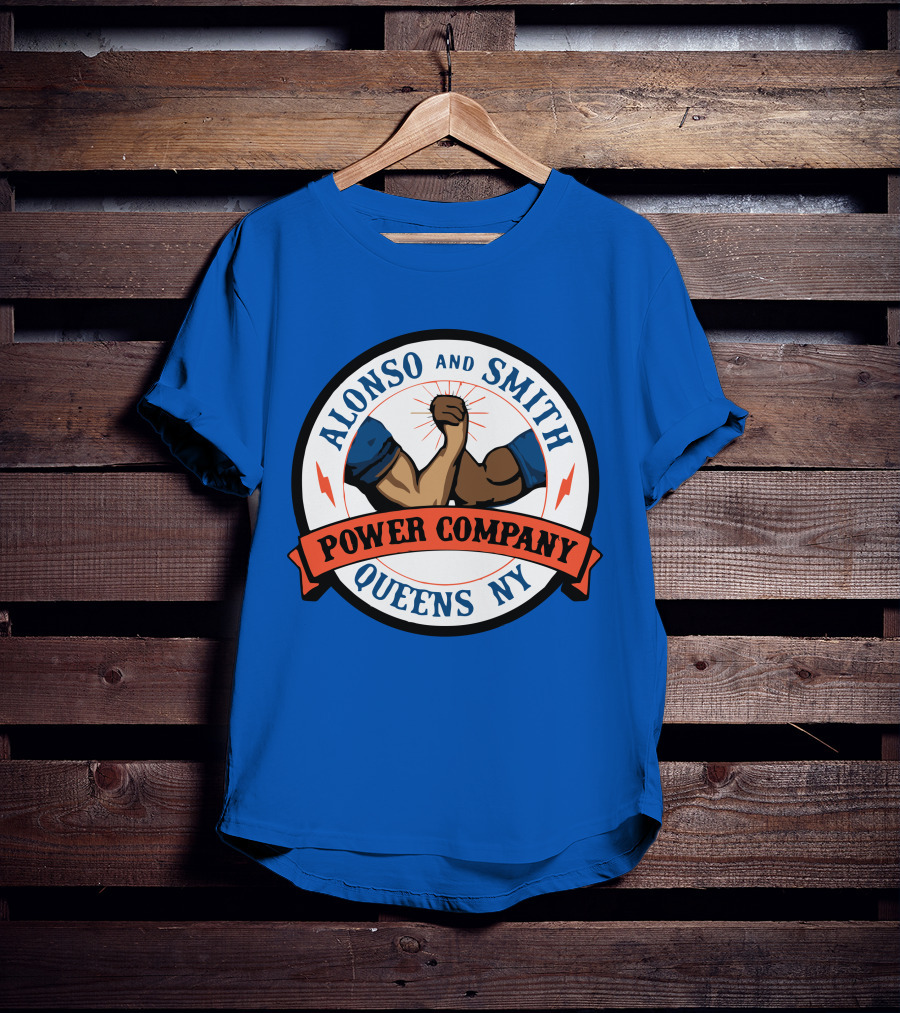Alonso And Smith Power Company Queens NY Arm Wrestling T-Shirt