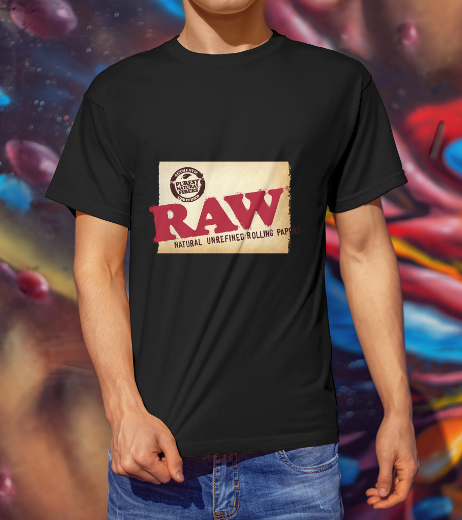 RAW Natural Unrefined Rolling Papers Authentic Purest Natural Fibers T-Shirt