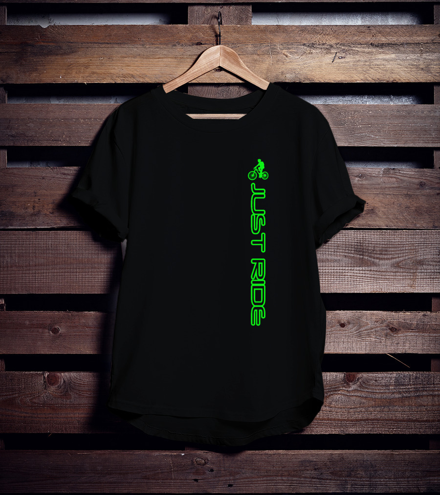 Just Ride Neon Green Bike T-Shirt