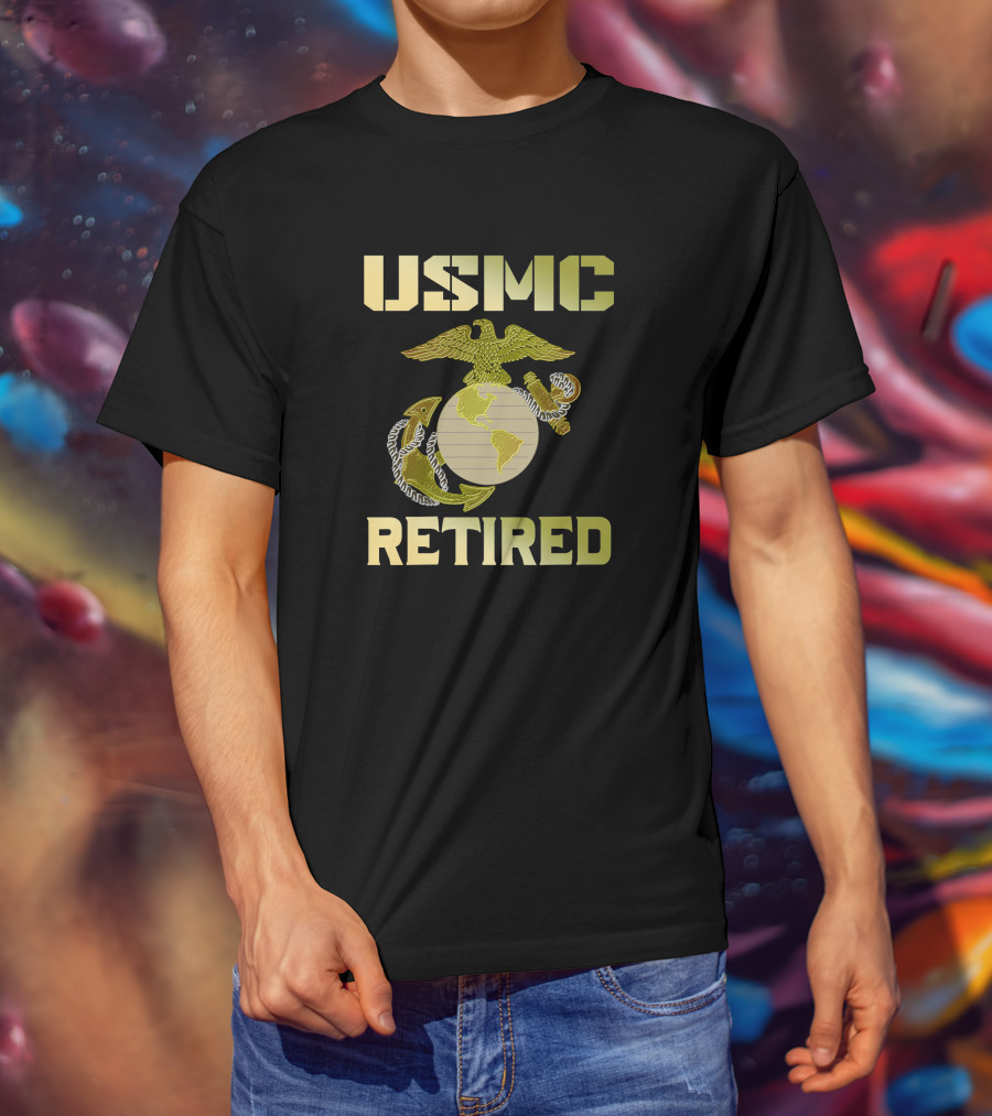 USMC Retired Eagle Globe Anchor T-Shirt