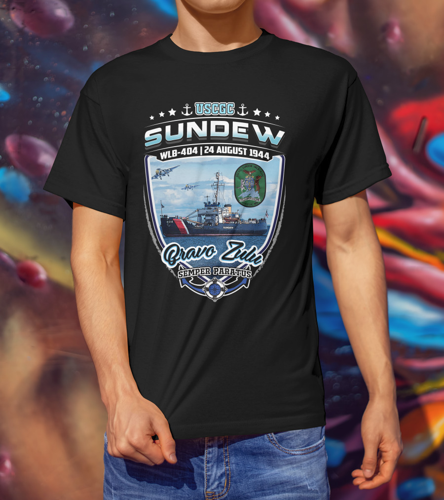 Uscgc Sundew Wlb-404 24 August 1944 Bravo Zulu Semper Paratus T-Shirt