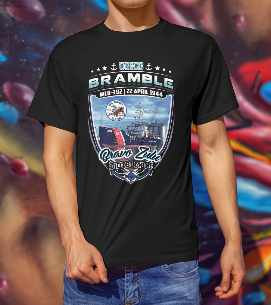 Uscgc Bramble Wlb-392 22 April 1944 Bravo Zulu The Bumble T-Shirt