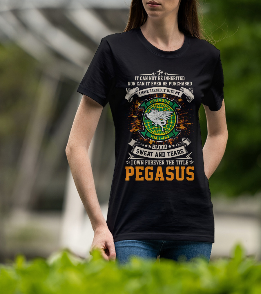 Pegasus Hmh-463 Blood Sweat And Tears Earned Title T-Shirt