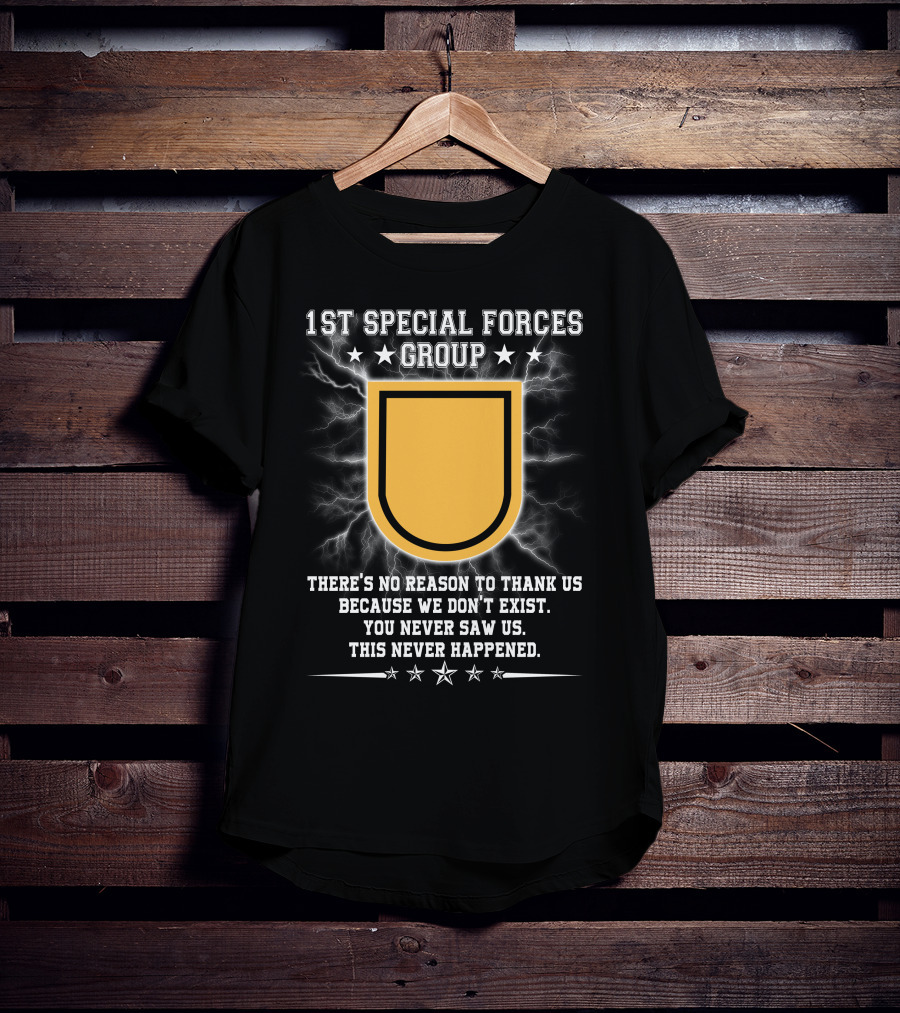 1st Special Forces Group Exclusive Emblem And Motto T-Shirt