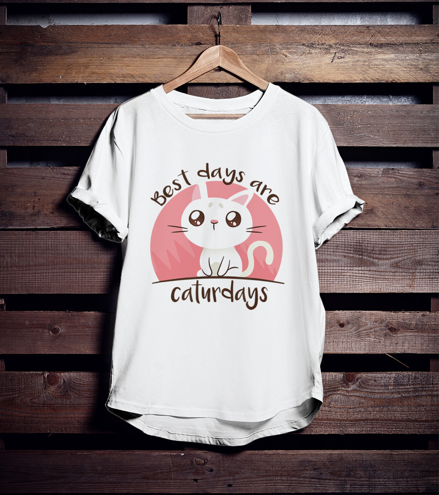 Best Days Are Caturdays Cute Cat For Cat Lover T-Shirt